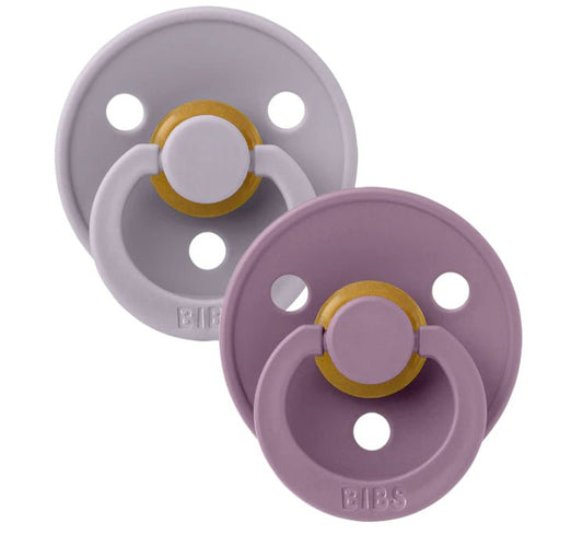 BIBS COLOUR Dummy Twin Pack Baby Grey/Mauve
