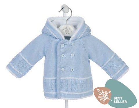 Blue knitted Baby Jacket