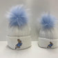 Blue Single Pom hat - Blue Rabbit