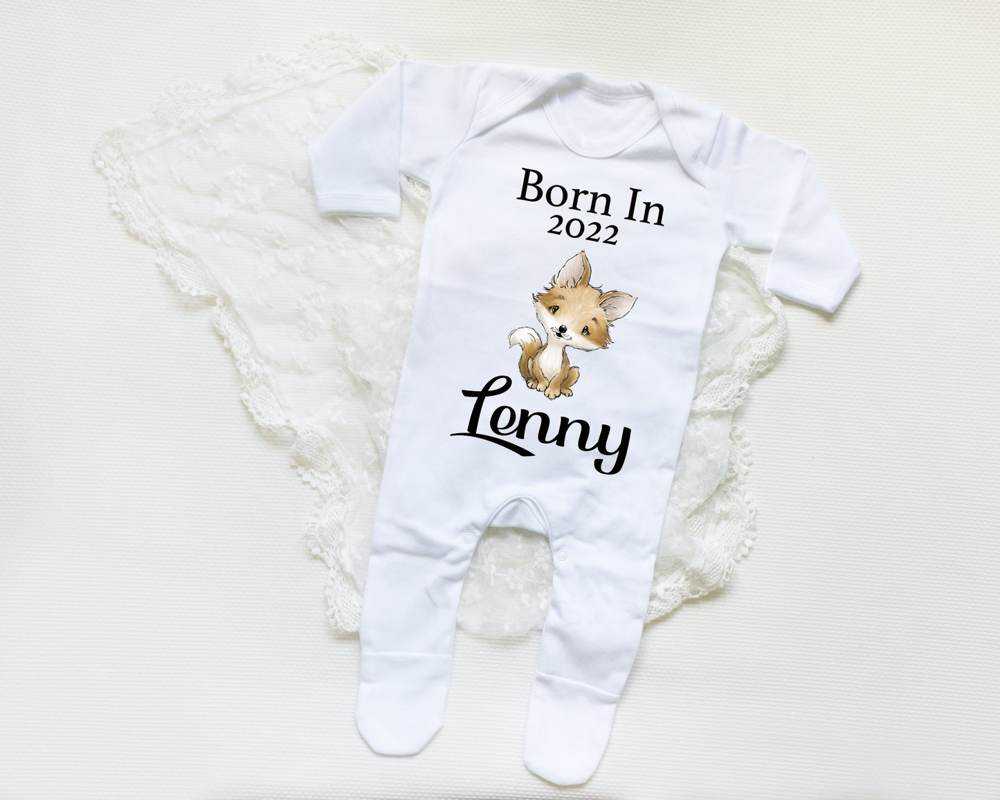 Born In 2022 Fox Boy - Sleepsuit