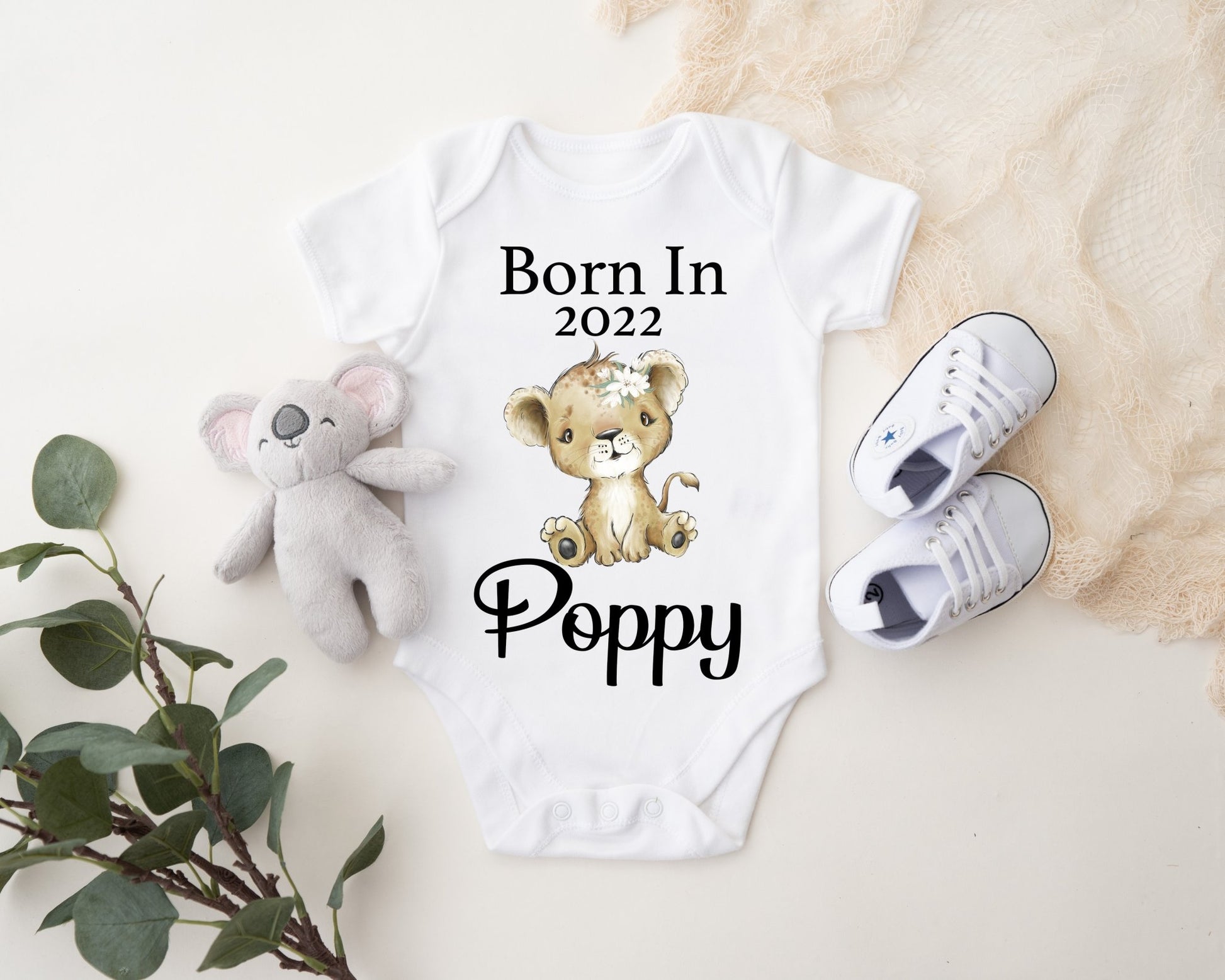 Born In 2022 Vest - Lion Girl Print