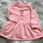 Bunny Face Design Personalised Kids Raglan Dress - Various Colours