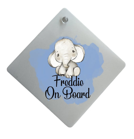 Car Baby On Board Sign - Blue colour splash
