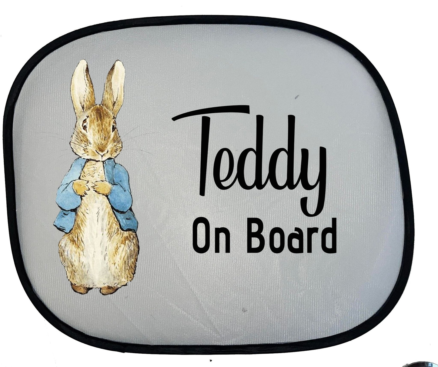 Car Sun Shade - Blue Bunny
