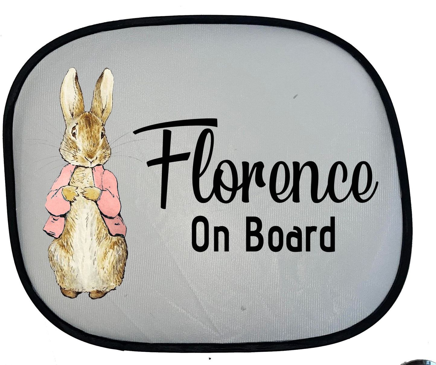 Car Sun Shade - Pink Bunny