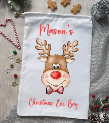 Christmas Eve Personalised Christmas Sack - Design 8