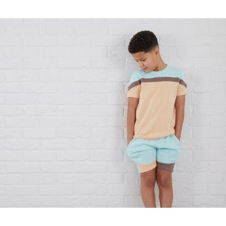 Colourblock Personalised Sorts & T-Shirt set - Various colour sets available