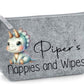 Dino personalised Nappy and Wipes storage bag
