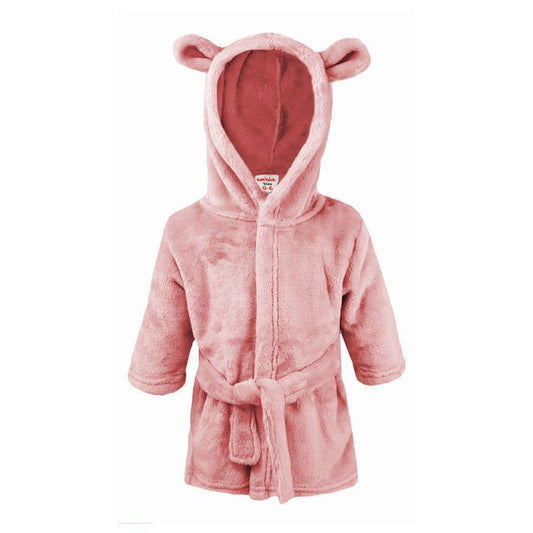 Dusky Pink Super Soft Hooded Dressing Gown