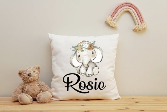 Elephant Girl cushion - 40x40cm