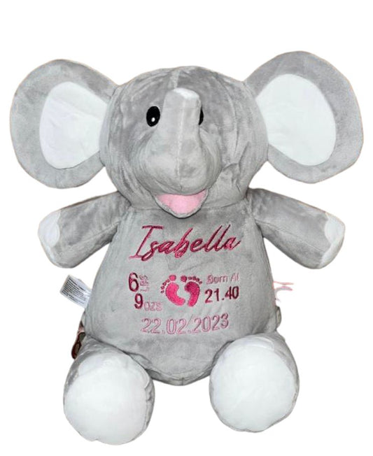 Ellie The Elephant Personalised Teddy