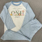 Farmyard When I Wake Up Personalised blue stripe Birthday Pyjamas Pjs