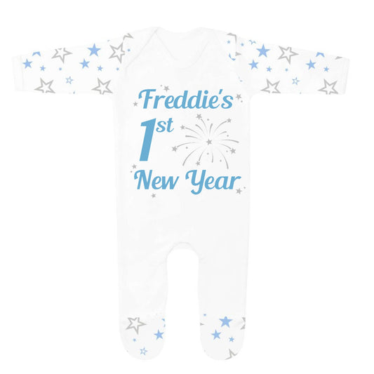 First New Year... Blue Star Baby Grow