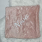 Flower embossed Dusky pink personalised baby blanket / wrap