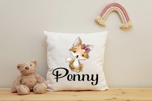 Fox Girl Cushion - 40x40cm