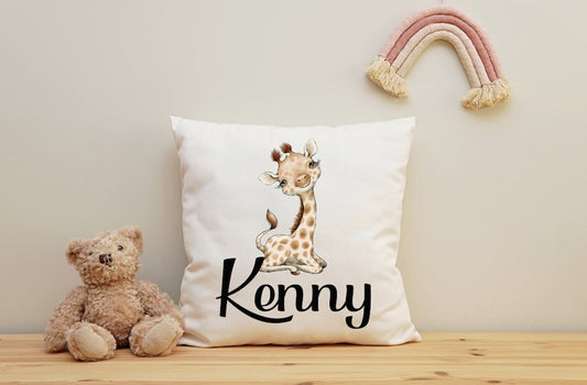 Giraffe Boy Cushion - 40x40cm
