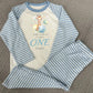 Giraffe When I Wake Up Personalised blue stripe Birthday Pyjamas Pjs