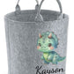 Green Dino Personalised Toy/Laundry Basket
