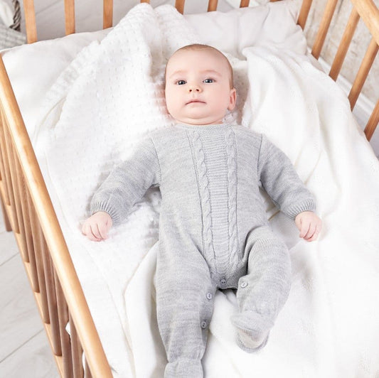 Grey CableKnit Onesie