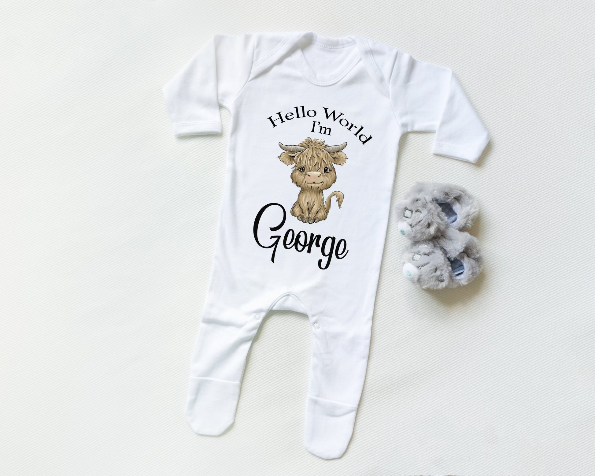 Hello World Cow Boy - Sleepsuit