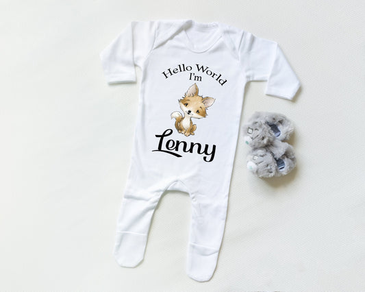 Hello World Fox Boy - Sleepsuit