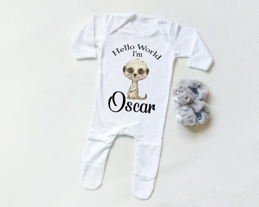 Hello World Meercat Boy - Sleepsuit