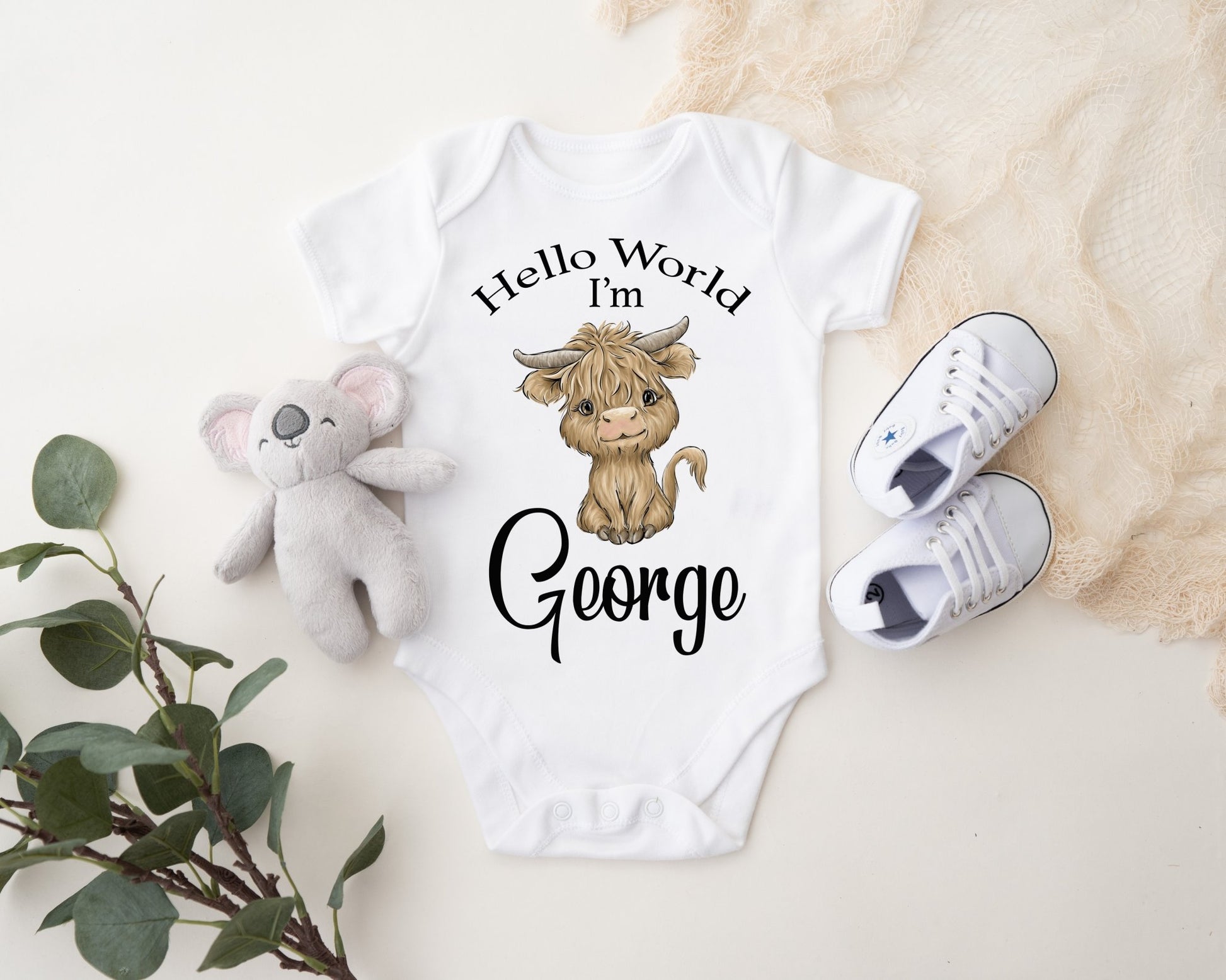 Hello World Vest - Cow boy Print