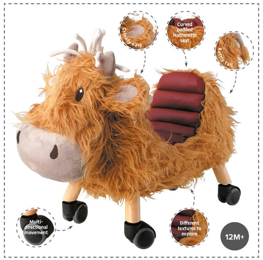 Hubert highland cow ride on