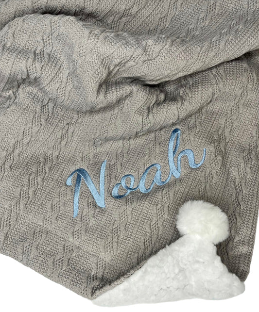 Huxley Baby Blanket Grey