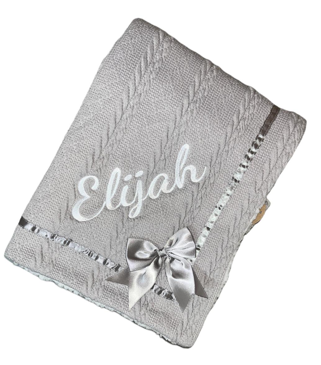Huxley Baby Blanket Grey