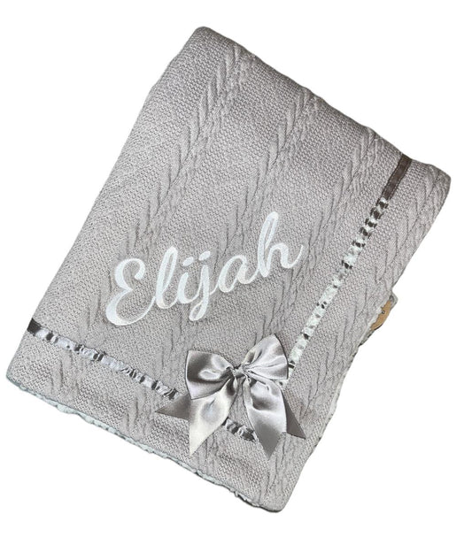 Huxley Baby Blanket Grey