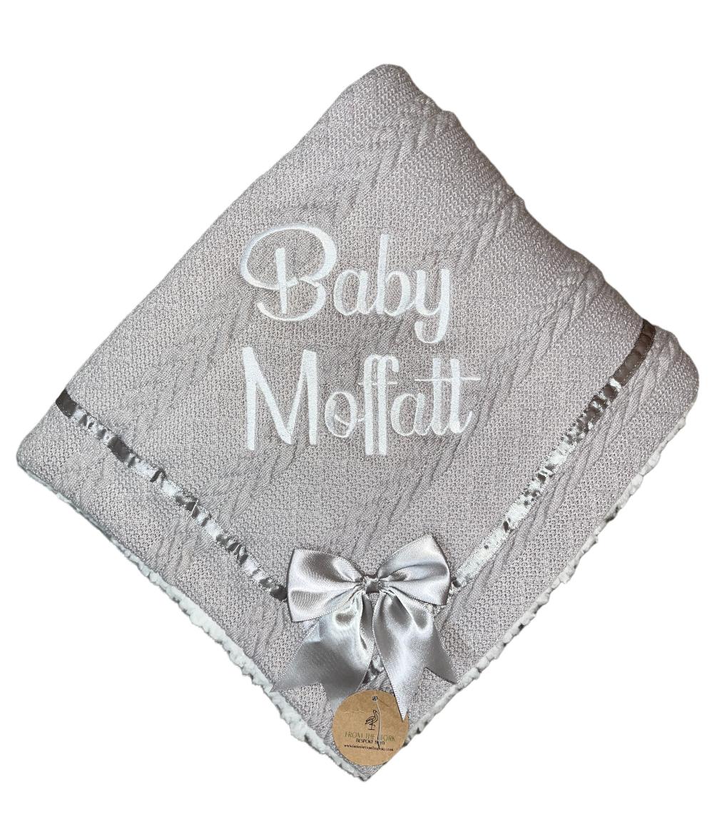 Huxley Baby Blanket Grey