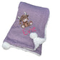 Huxley Baby Blanket Highland Cow Design & Name