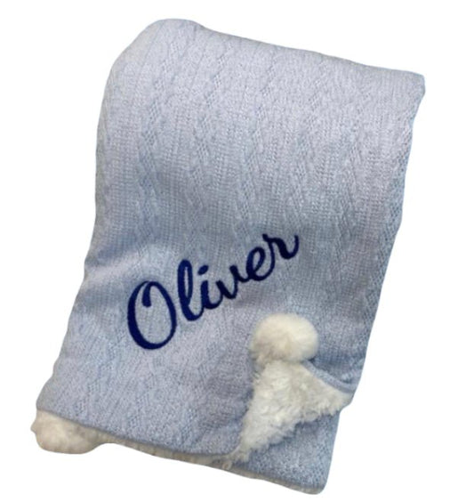 Huxley Baby Blanket Light Blue
