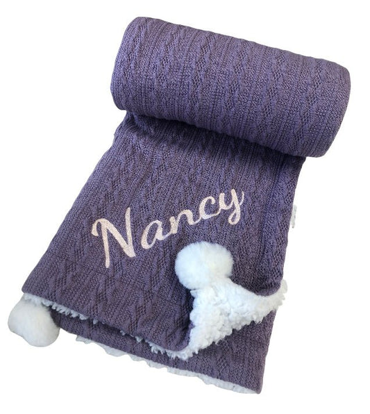 Huxley Baby Blanket Purple