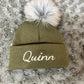 Khaki Green 1-4 years Single Pom hat