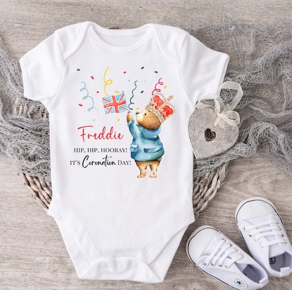 King Charles III Coronation Personalised Vest Bear Party
