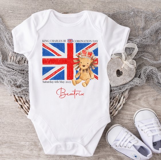 King Charles III Coronation Personalised Vest Union Jack
