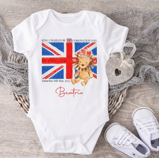 King Charles III Coronation Personalised Vest Union Jack