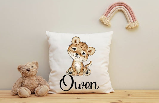 Leopard Boy Cushion - 40x40cm