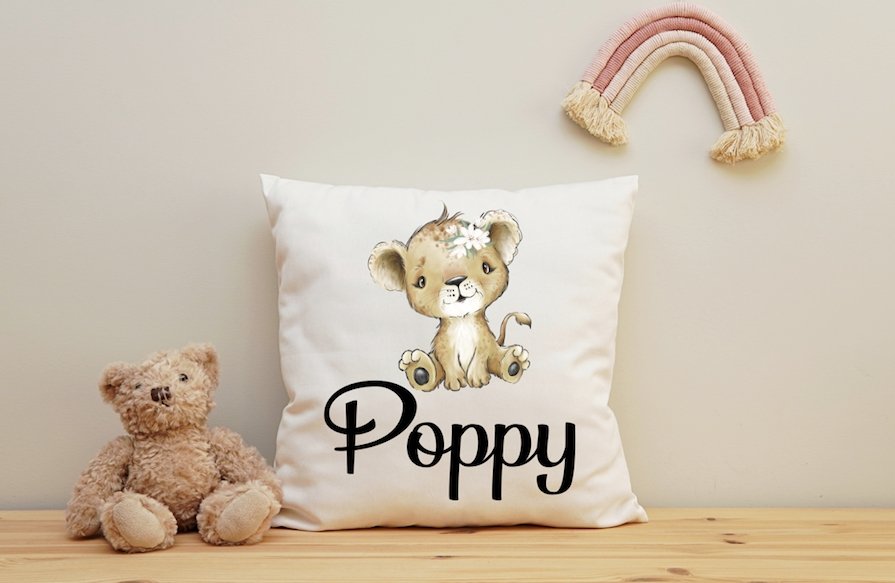 Lion Girl Cushion - 40x40cm