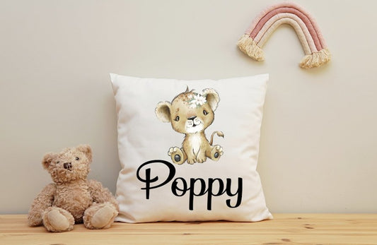 Lion Girl Cushion - 40x40cm