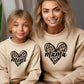 Matching Mini & Mama Mummy Personalised Jumpers heart - Various Colours