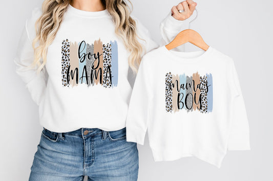 Matching Mini & Mama Mummy Personalised Jumpers mamas boy - Various Colours