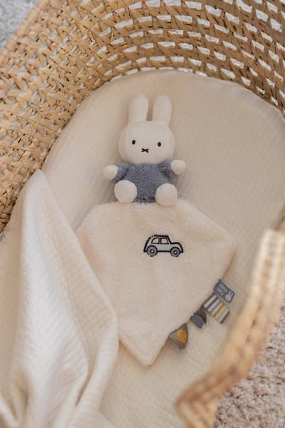 Miffy Cuddle Cloth Fluffy - Blue by Little Dutch