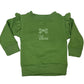 Name & Bow Design Frill Shoulder Sweater
