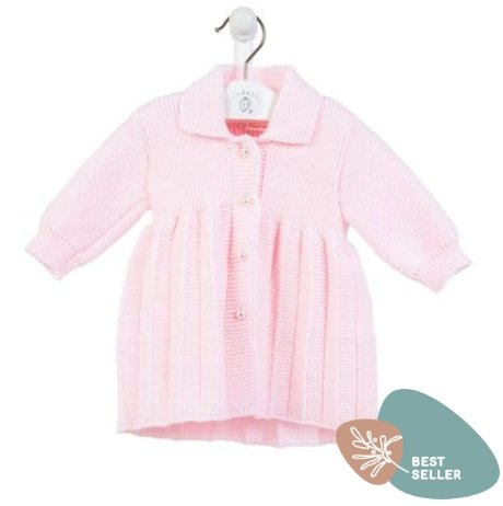 Pearl Button Baby Coat Pink