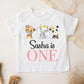 Personalised Birthday T-Shirt Safari Girl ONE