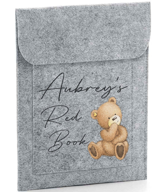 Personalised Child Health Record folder - Teddy Bear