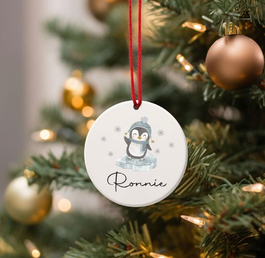 Personalised Christmas Bauble - Design 10 Name Only